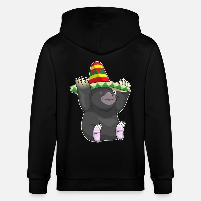 Mole Mexican Hat - Stanley/Stella CULTIVATOR Unisex Organic Hooded Jacket - black