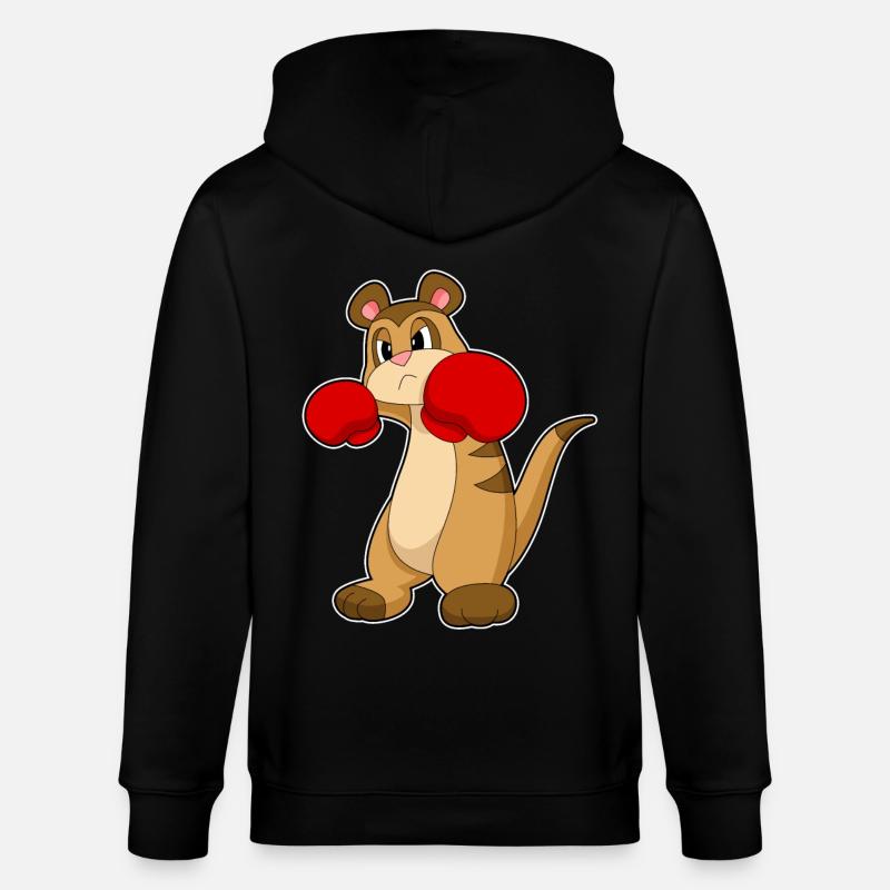Gants de boxe suricate boxer - Veste à capuche bio CULTIVATOR Stanley/Stella Unisexe - noir