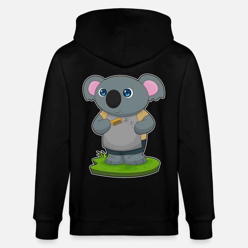 Koala Coiffeur Ciseaux Peigne - Veste à capuche bio CULTIVATOR Stanley/Stella Unisexe - noir