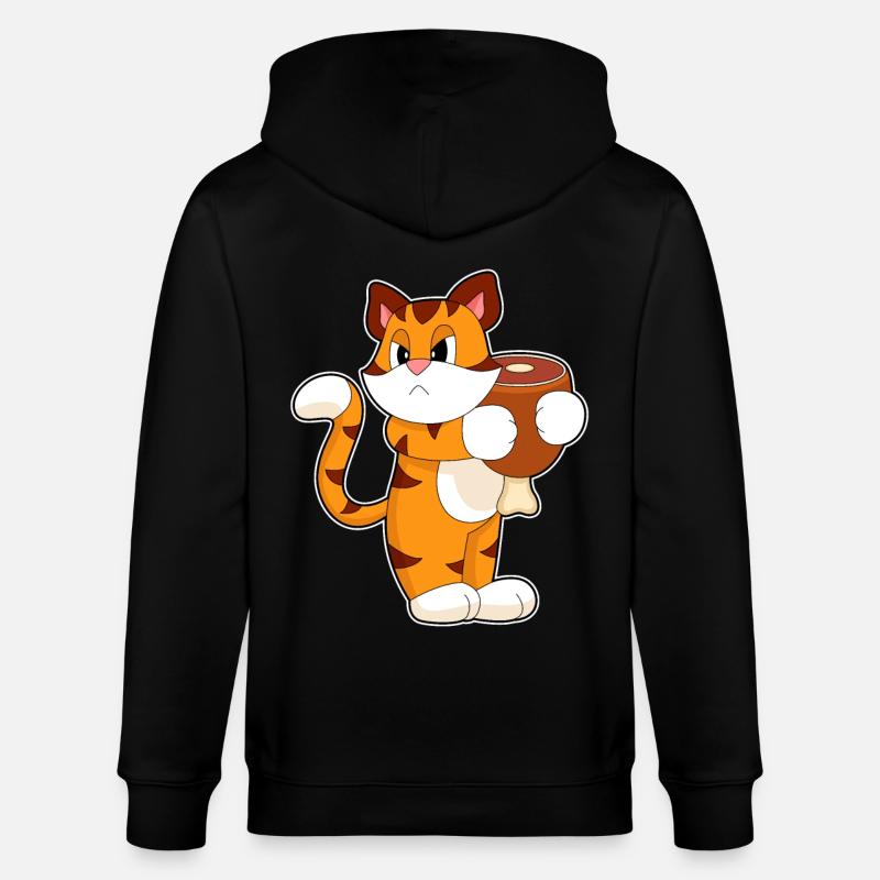 Tiger Fleisch - Stanley/Stella Unisex Bio-Kapuzenjacke CULTIVATOR - Schwarz