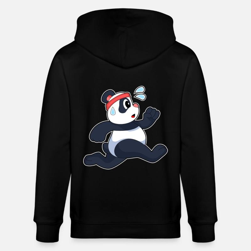 Panda Jogger Jogging - Veste à capuche bio CULTIVATOR Stanley/Stella Unisexe - noir