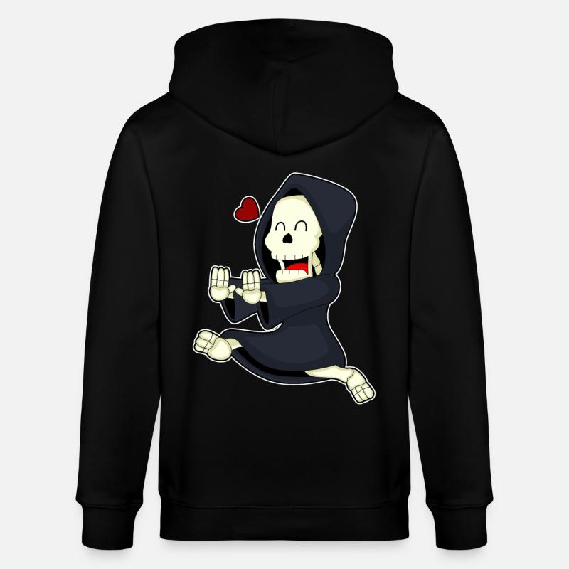 Skeleton Jogger Jogging - Stanley/Stella CULTIVATOR Unisex Organic Hooded Jacket - black