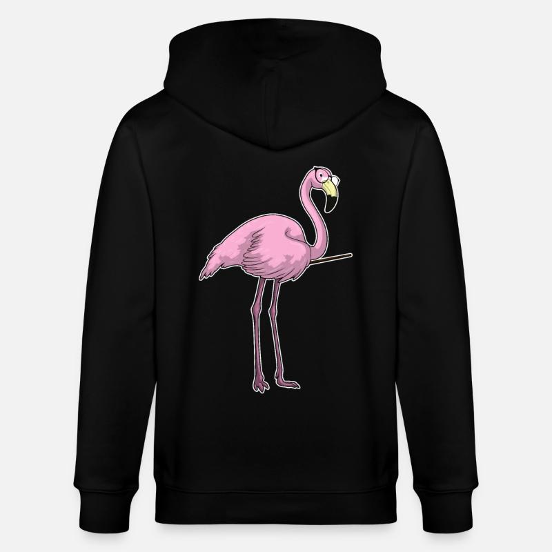 Flamingo Teacher Pointer - Veste à capuche bio CULTIVATOR Stanley/Stella Unisexe - noir
