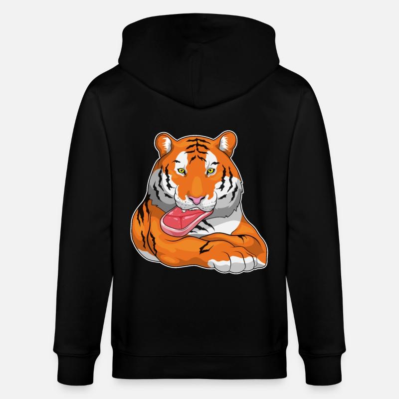 Tiger Fleisch - Stanley/Stella Unisex Bio-Kapuzenjacke CULTIVATOR  - Schwarz