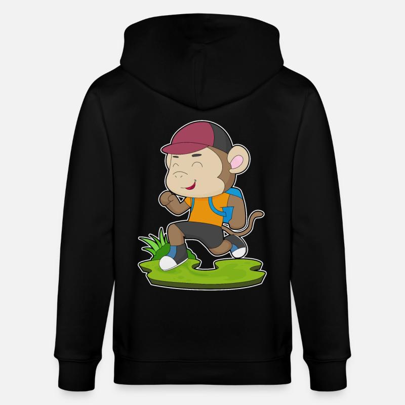 Monkey Wanderer Backpack - Stanley/Stella CULTIVATOR  Unisex Organic Hooded Jacket - black