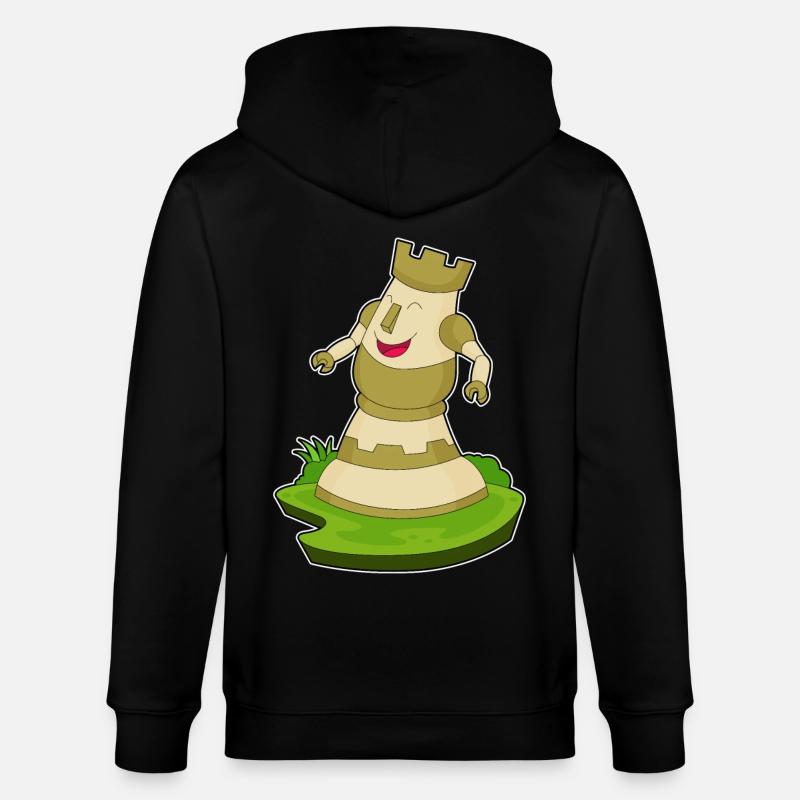 Pièce d’échecs Tour d’échecs - Veste à capuche bio CULTIVATOR Stanley/Stella Unisexe - noir