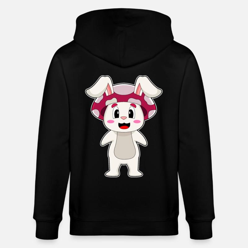 Champignon lapin - Veste à capuche bio CULTIVATOR Stanley/Stella Unisexe - noir