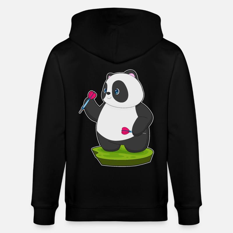 Fléchette Panda Dartpfeil - Veste à capuche bio CULTIVATOR Stanley/Stella Unisexe - noir