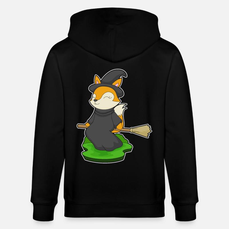 Fuchs Halloween Hexe - Stanley/Stella Unisex Bio-Kapuzenjacke CULTIVATOR  - Schwarz