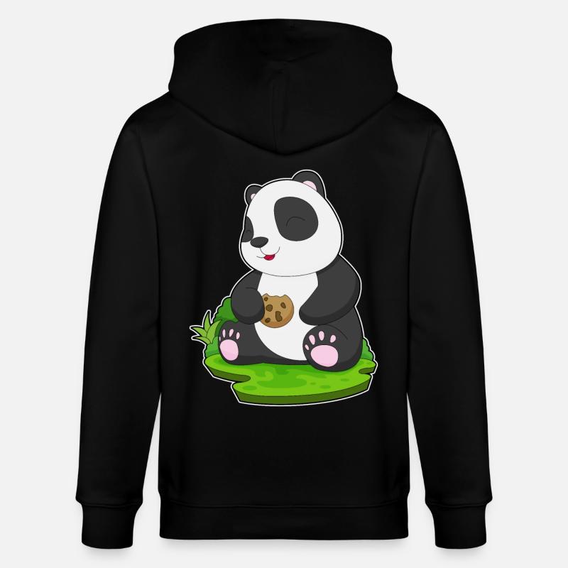 Biscuit Panda - Veste à capuche bio CULTIVATOR Stanley/Stella Unisexe - noir