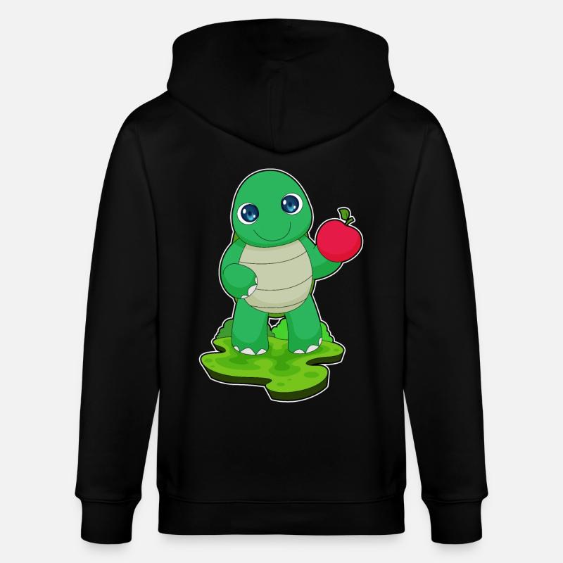 Turtle Apple Fruit - Stanley/Stella CULTIVATOR Unisex Organic Hooded Jacket - black