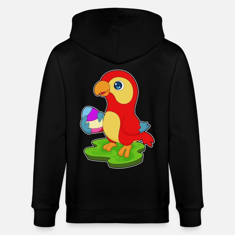 Parrot Easter Easter Egg - Stanley/Stella CULTIVATOR  Unisex Organic Hooded Jacket - black