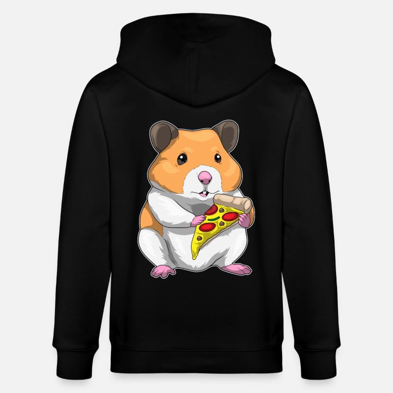 Hamster Pizza - Veste à capuche bio CULTIVATOR Stanley/Stella Unisexe - noir