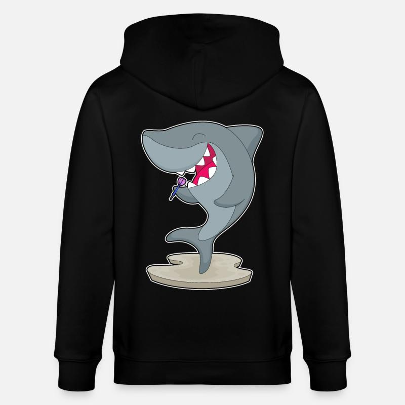 Fléchette de requin - Veste à capuche bio CULTIVATOR Stanley/Stella Unisexe - noir