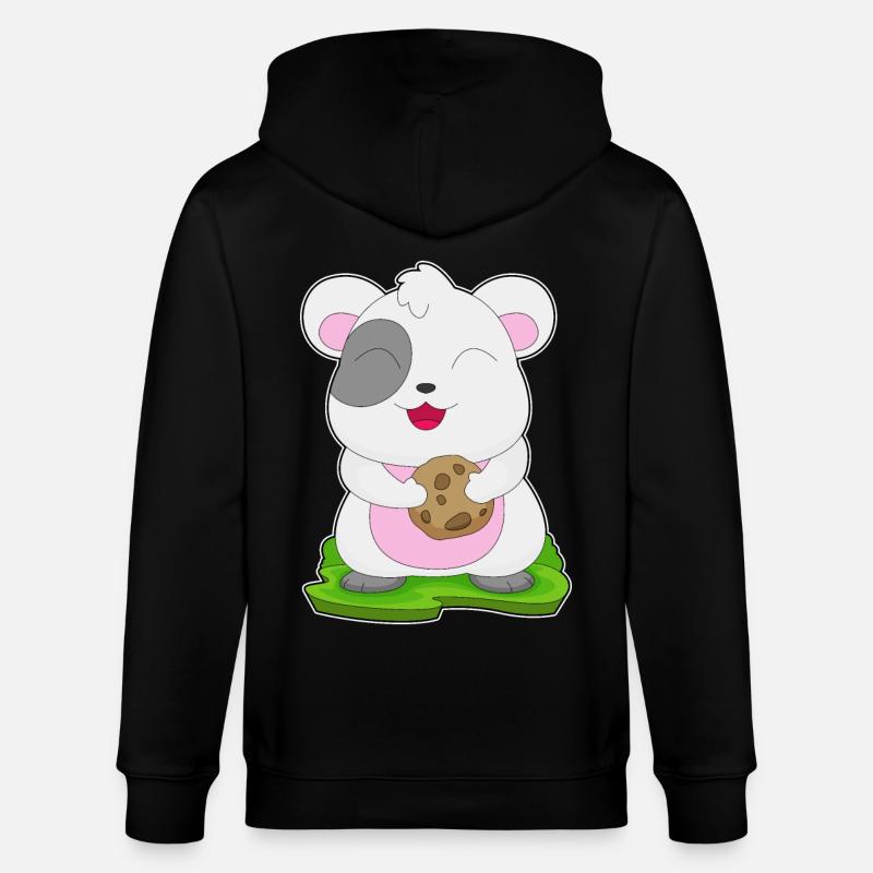 Biscuit hamster - Veste à capuche bio CULTIVATOR Stanley/Stella Unisexe - noir
