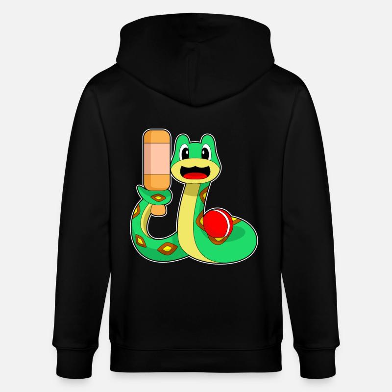 Serpent Cricket Batte de cricket - Veste à capuche bio CULTIVATOR Stanley/Stella Unisexe - noir