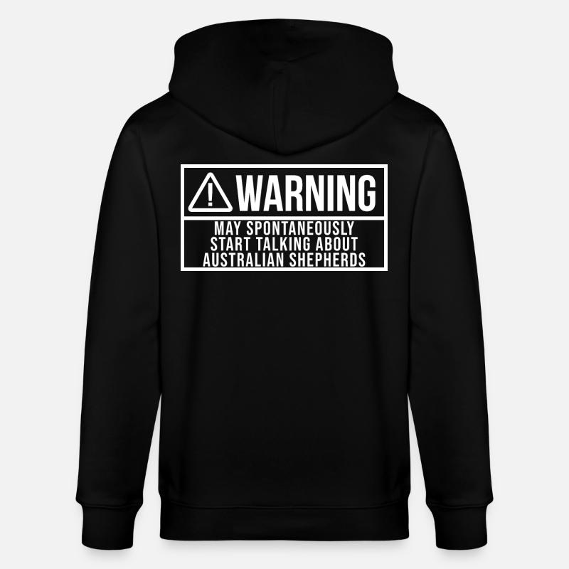 Australischer Schäferhund - Stanley/Stella Unisex Bio-Kapuzenjacke CULTIVATOR  - Schwarz