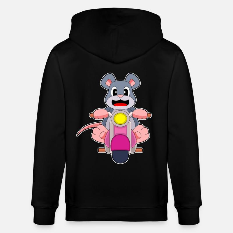Moto souris - Veste à capuche bio CULTIVATOR Stanley/Stella Unisexe - noir