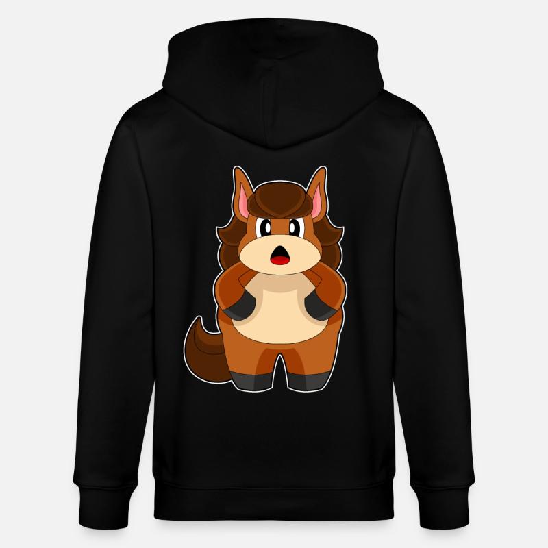 Cheval Dick - Veste à capuche bio CULTIVATOR Stanley/Stella Unisexe - noir