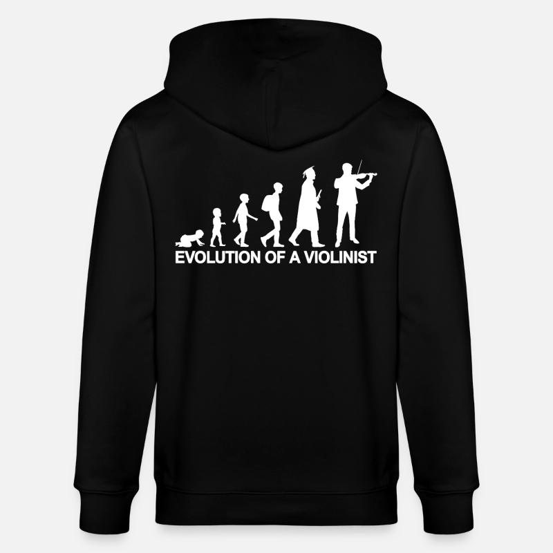 Development of a violinist - Stanley/Stella CULTIVATOR  Unisex Organic Hooded Jacket - black