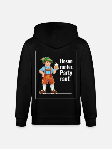 Pants down, party - Stanley/Stella CULTIVATOR  Unisex Organic Hooded Jacket - black