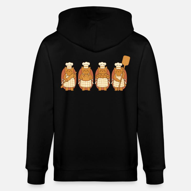 Sourdough Bread Baking Baker Bread Making - Stanley/Stella CULTIVATOR  Unisex Organic Hooded Jacket - black