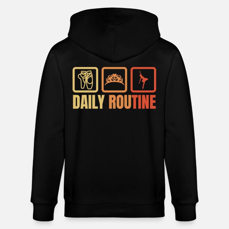 Routine quotidienne de ballet - Veste à capuche bio CULTIVATOR Stanley/Stella Unisexe - noir