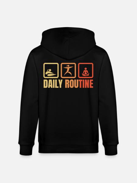Routine quotidienne de yoga - Veste à capuche bio CULTIVATOR Stanley/Stella Unisexe - noir