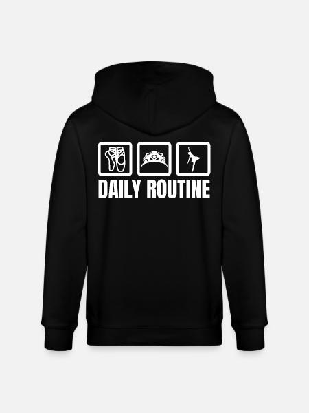 Ballerina Daily Routine - Stanley/Stella CULTIVATOR  Unisex Organic Hooded Jacket - black