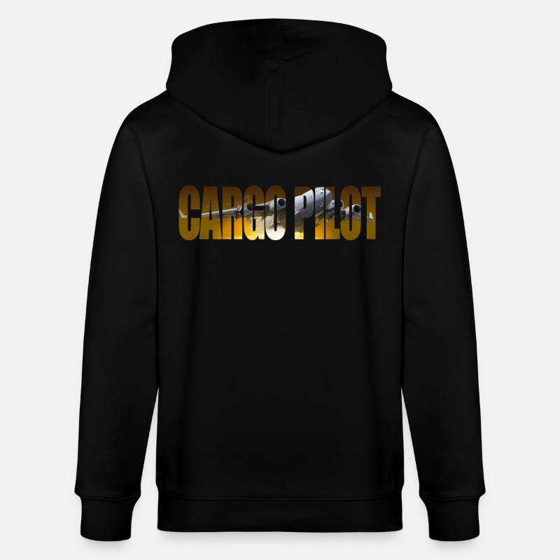 Cargo pilot C-17 - Stanley/Stella Unisex Bio-Kapuzenjacke CULTIVATOR  - Schwarz