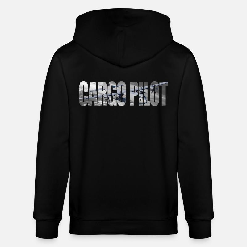 Cargo pilot C-130 - Stanley/Stella Unisex Bio-Kapuzenjacke CULTIVATOR  - Schwarz