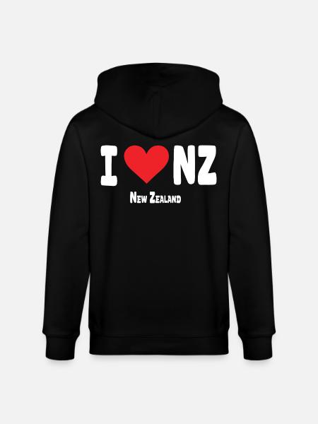 Ich liebe Neuseeland - Stanley/Stella Unisex Bio-Kapuzenjacke CULTIVATOR - Schwarz