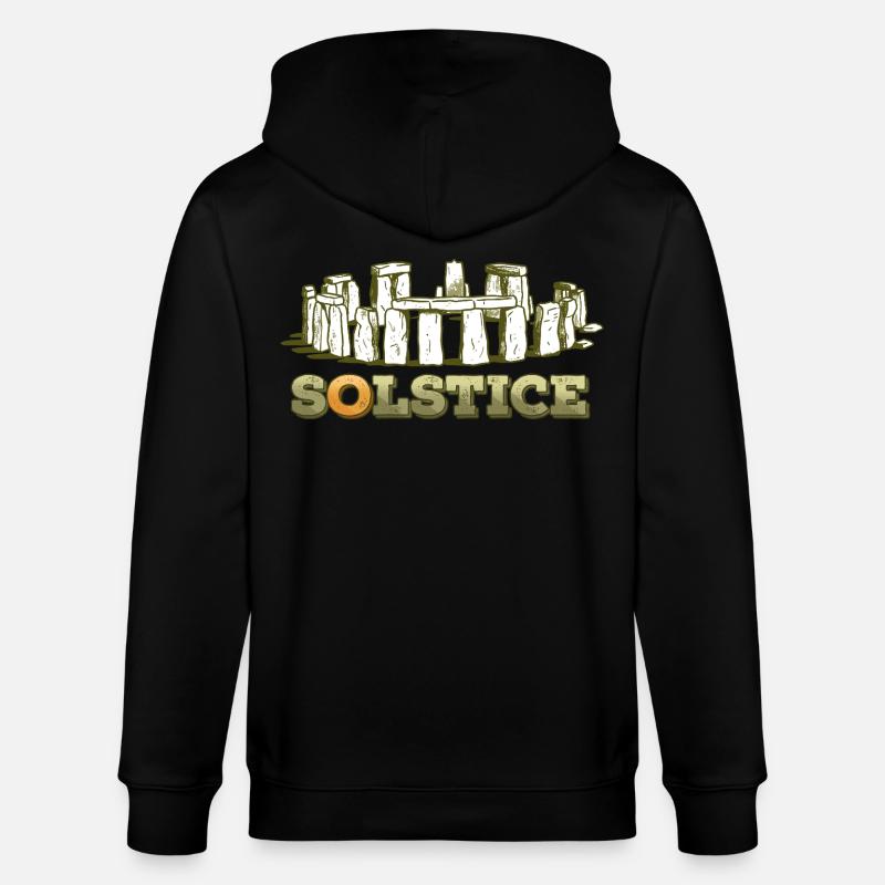 Litha Pagan Solstice d’été Midsommar - Veste à capuche bio CULTIVATOR Stanley/Stella Unisexe - noir