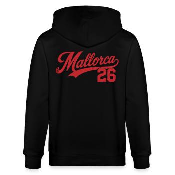 Mallorca 2026 Vintage Retro Edition - Stanley/Stella Unisex Bio-Kapuzenjacke CULTIVATOR  - Schwarz - Hinten - Anna (173cm)