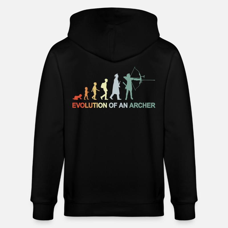 Évolution des archers - Veste à capuche bio CULTIVATOR Stanley/Stella Unisexe - noir