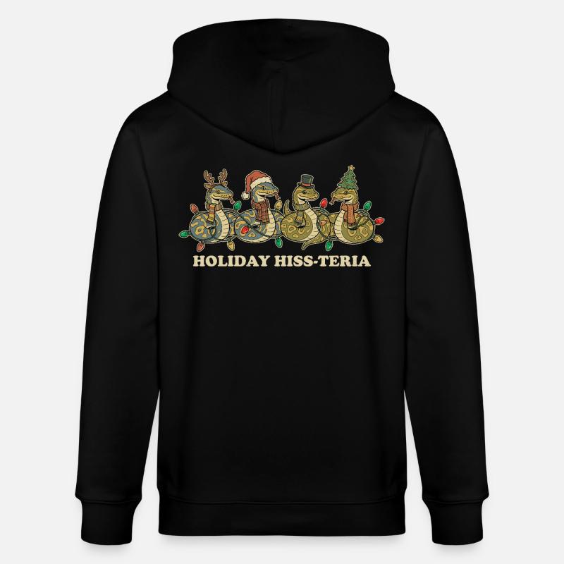 King Python Christmas Lights Gift - Stanley/Stella CULTIVATOR  Unisex Organic Hooded Jacket - black