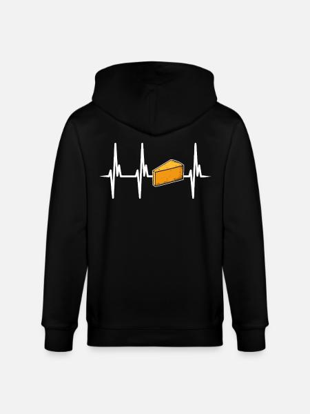 I love Italian cheese - Stanley/Stella CULTIVATOR Unisex Organic Hooded Jacket - black
