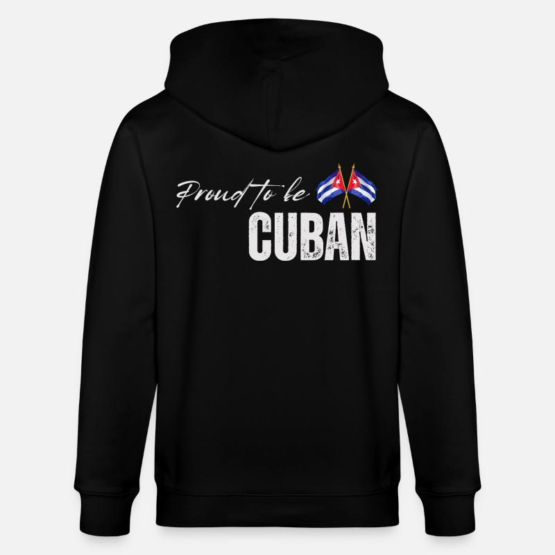 Fierté cubaine, j'aime Cuba - Veste à capuche bio CULTIVATOR Stanley/Stella Unisexe - noir