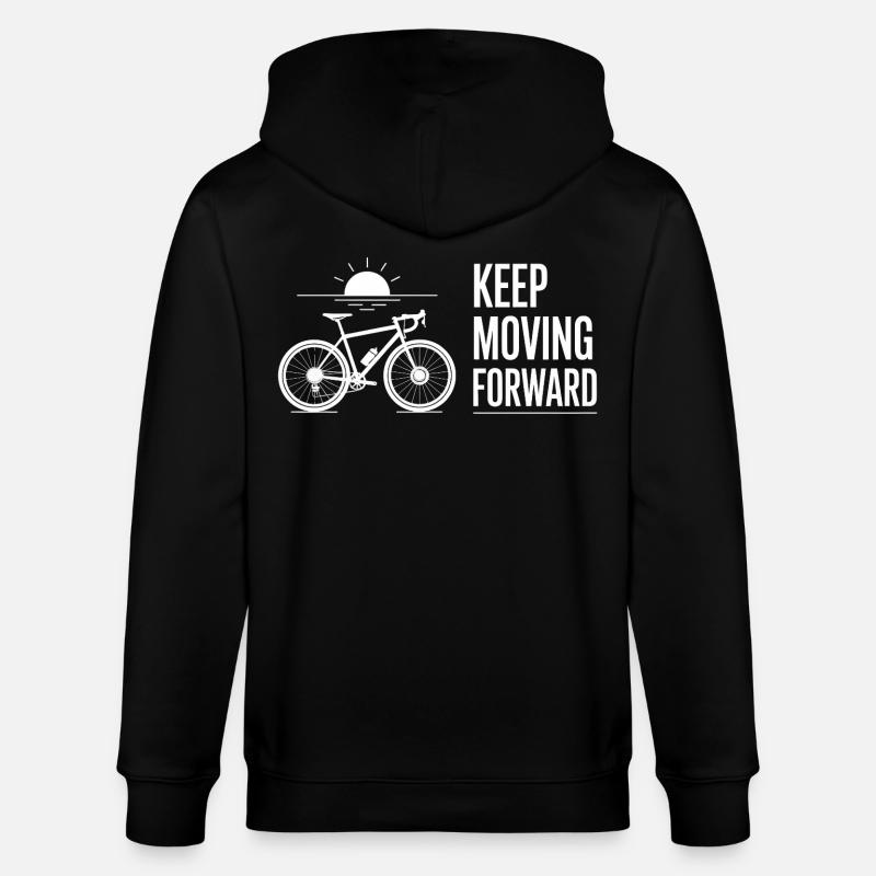 Lever du soleil à vélo - Veste à capuche bio CULTIVATOR Stanley/Stella Unisexe - noir