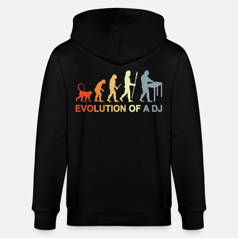 Évolution d’un DJ - Veste à capuche bio CULTIVATOR Stanley/Stella Unisexe - noir
