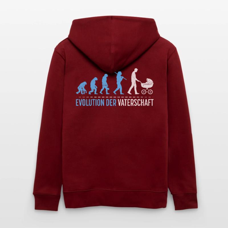 Werdender Vater EVOLUTION DER VATERSCHAFT Lustig Stanley/Stella Unisex Bio-Kapuzenjacke CULTIVATOR 