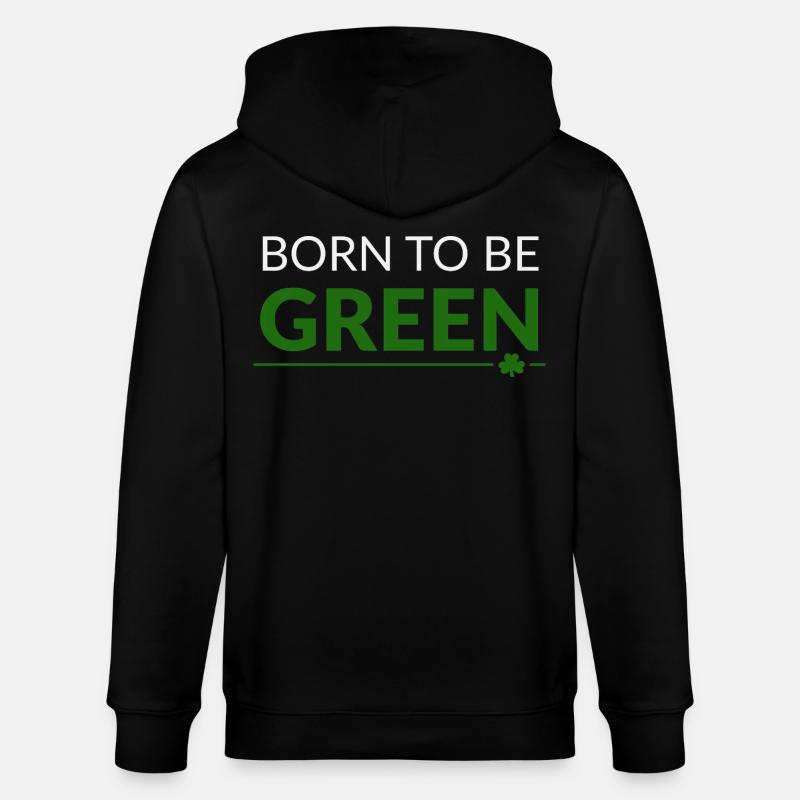 Né pour être trèfle vert - Veste à capuche bio CULTIVATOR Stanley/Stella Unisexe - noir