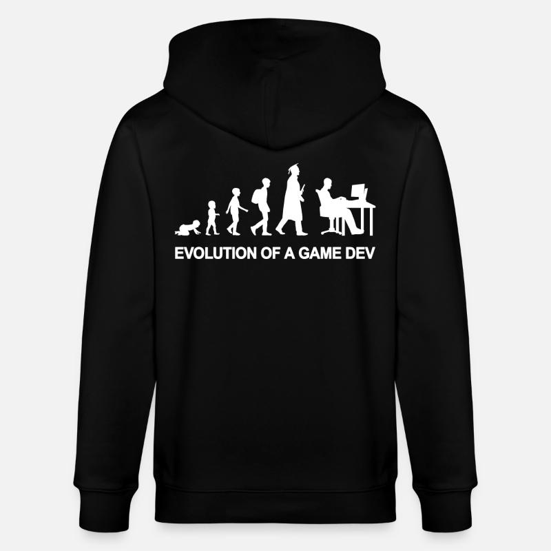 Game Developer Evolution - Stanley/Stella Unisex Bio-Kapuzenjacke CULTIVATOR  - Schwarz