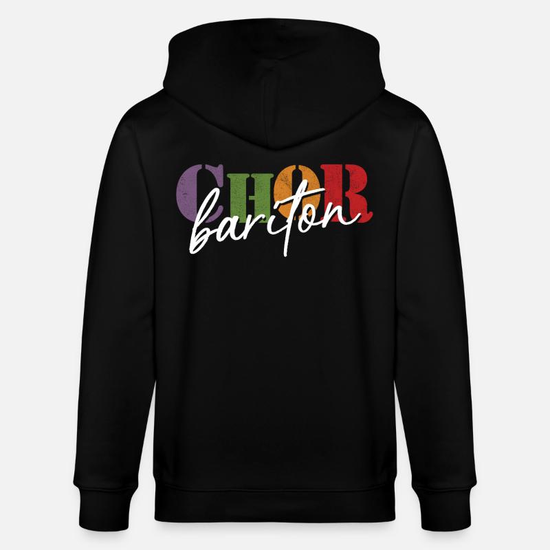 Chor Bariton - Stanley/Stella Unisex Bio-Kapuzenjacke CULTIVATOR  - Schwarz