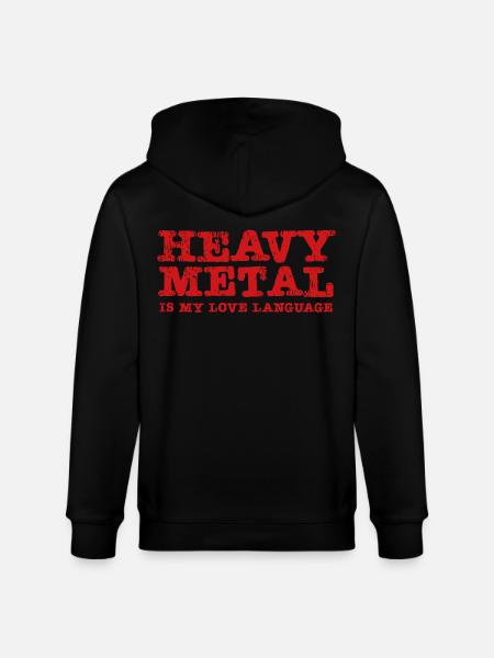 Heavy Metal is my Lovelanguage - Stanley/Stella CULTIVATOR Unisex Organic Hooded Jacket - black