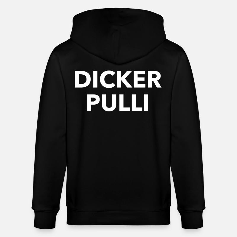 Dicker Pulli Kontrast Typo - Stanley/Stella Unisex Bio-Kapuzenjacke CULTIVATOR  - Schwarz