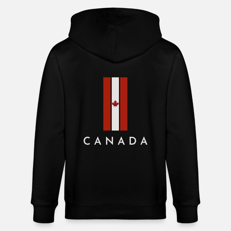 Flagge Kanada - Stanley/Stella Unisex Bio-Kapuzenjacke CULTIVATOR  - Schwarz