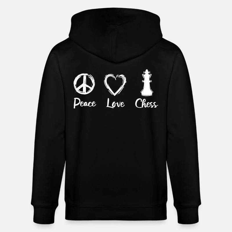 Peace Love Chess - Stanley/Stella Unisex Bio-Kapuzenjacke CULTIVATOR  - Schwarz