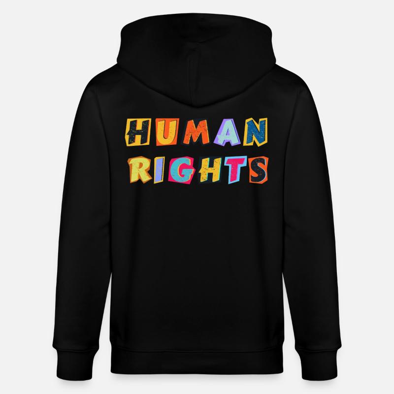 Human Right - Menschenrechte - Stanley/Stella Unisex Bio-Kapuzenjacke CULTIVATOR  - Schwarz