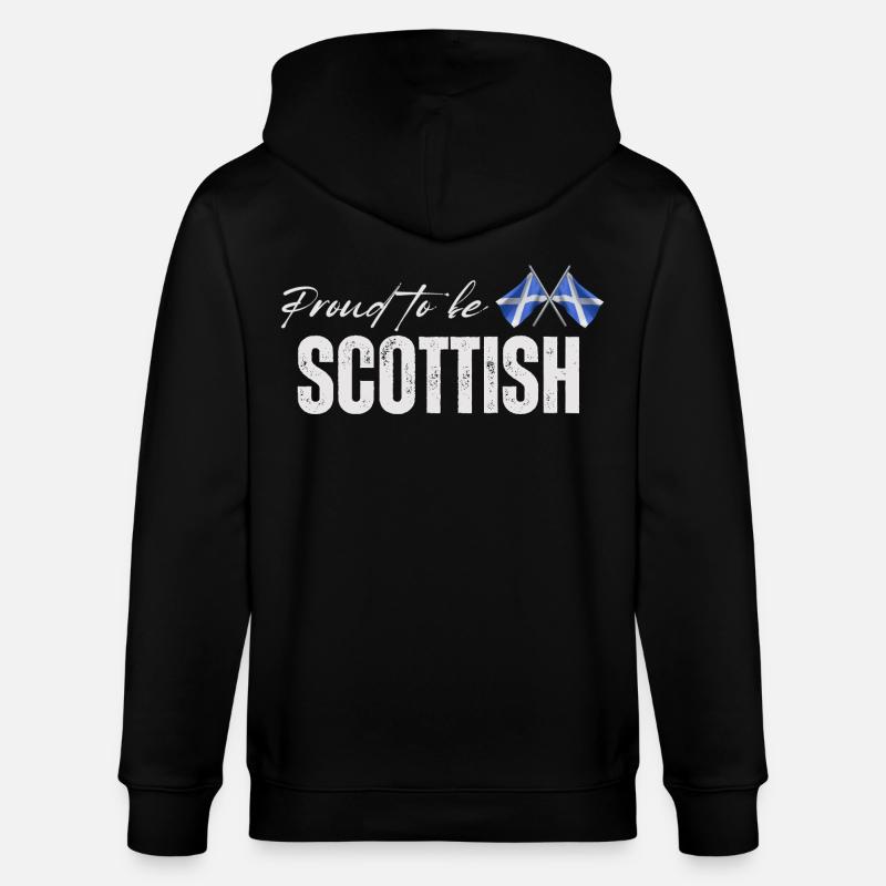 Fier Ecossais, j’adore l’Ecosse - Veste à capuche bio CULTIVATOR Stanley/Stella Unisexe - noir